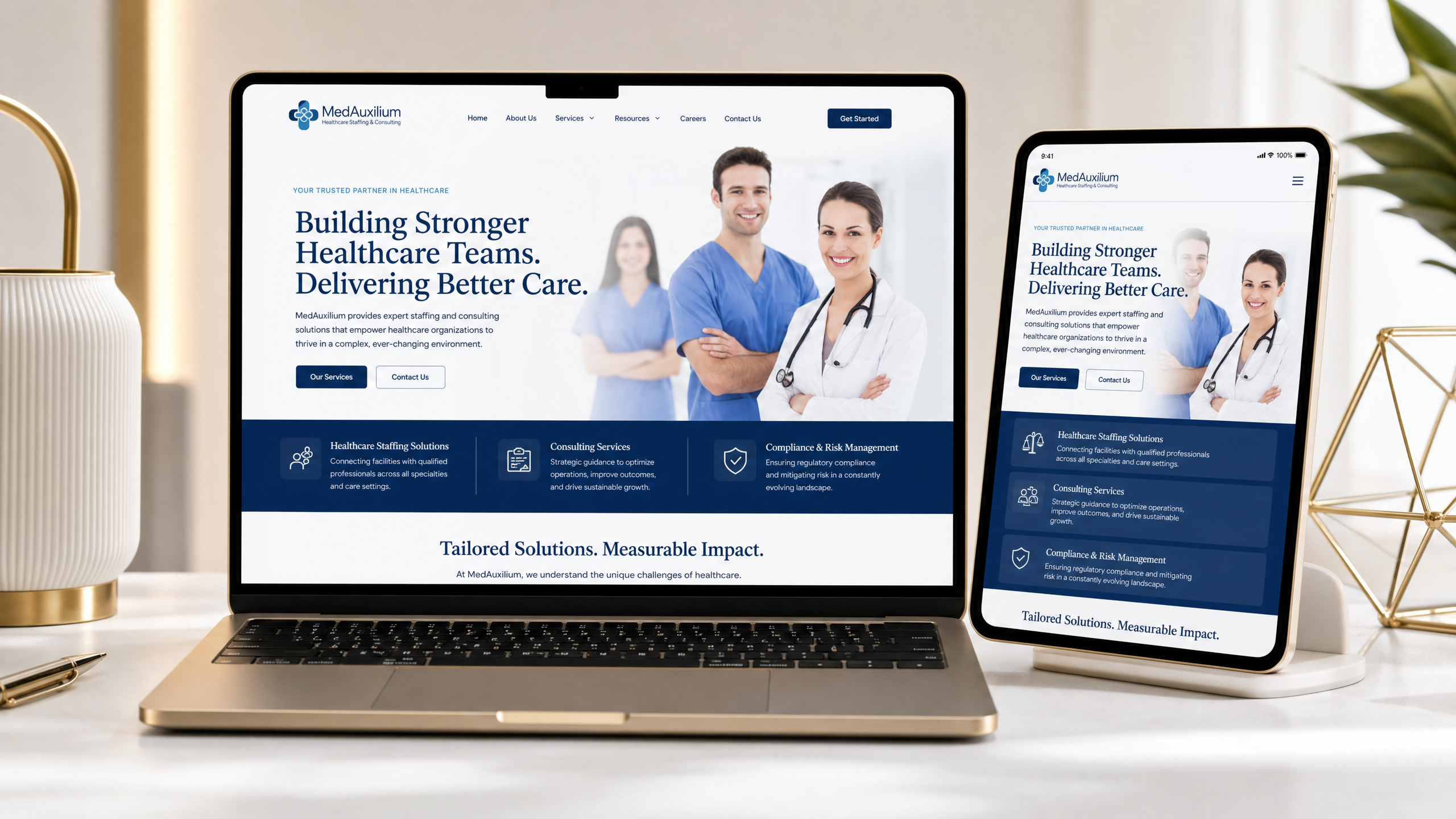 MedAuxilium website mockup