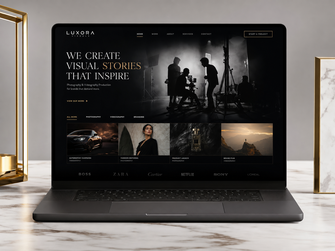 Six Paths Visuals website mockup